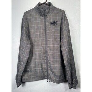 Han Kjobenhavn Men’s XL “Combat Jacket” Plaid Design Gray Zip Up